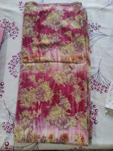 Vibrant Floral Print dress material for ladies