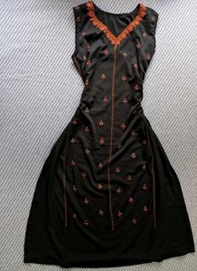 Embroidered Black Kurta