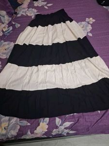 Striped Ethnic Maxi Skirt