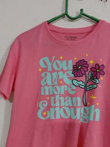 Pink "You are more than enough" T-shirt
