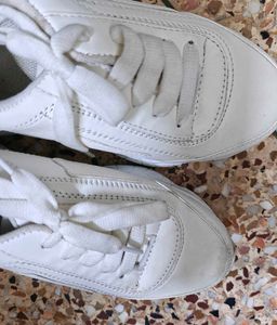 Classic White Lace-Up Sneakers