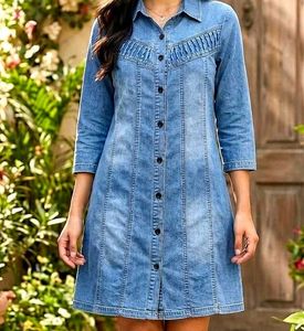 Stylish Denim Shirt Dress