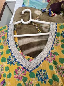 Beautiful Yellow Floral Kurta