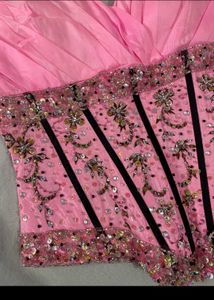 Pink Embroidered corset top