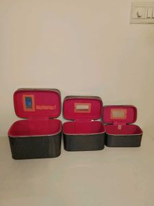 Set of 3 Glitter Makeup Boxes