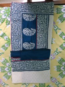 blue saree torn condition