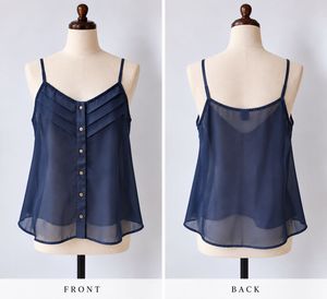 Chic Navy Blue Camisole Top