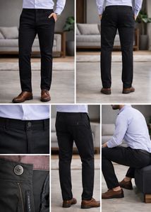 Jack and Jones Black Slim Fit Casual Trousers