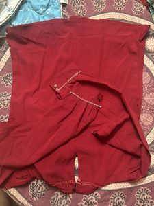 Maroon Office Wear Top