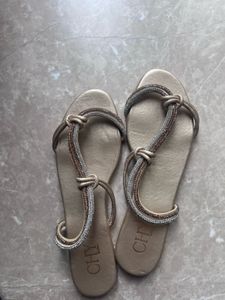 Sparkling Embellished Flat Sandals