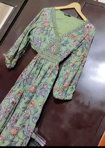 Lime Green Stylish Dress For 36 Bust