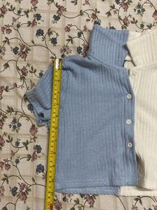 Two-Tone Ribbed Knit Top