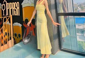 Elegant Yellow Maxi Dress