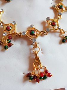 Gold-Tone Necklace and Earring Set