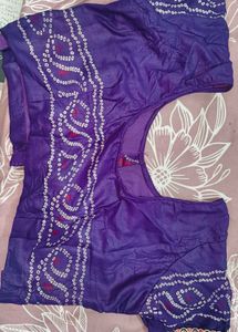 Beautiful Purple Bandhani Saree