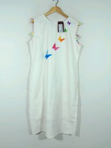 White &amp; Multicolor Printed Kurta Set (Women)