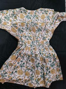 Floral Print Peplum Kurta