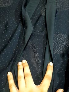 Dark Blue Front Open Abaya Length 49-50 inches