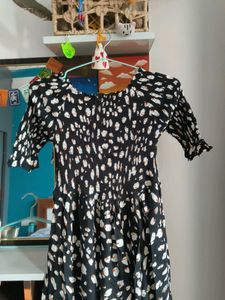 Chic Black &amp; White Print Maxi Dress