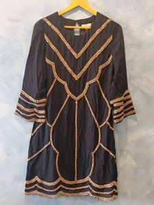 Embellished Black Mini Dress