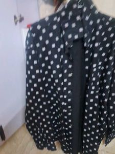 Men's Black Printed Shirt 3xl