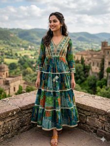 New without Tag🌸Bohemian Tiered Maxi Dress
