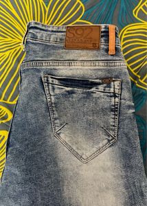 SPYKAR MEN’S Distressed Patch Jeans