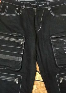 Men's Black Cargo Jeans