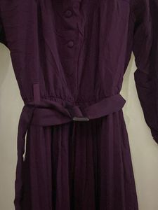 A Line Purple Dress