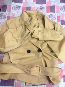 Belted Cropped Trench Coat