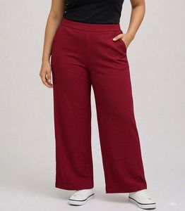 Maroon Wide Leg Pants