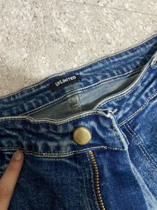 Womens Wide Leg vintage jeans zero wearing new art