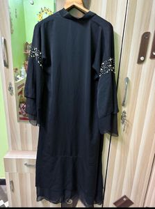 Elegant Black Abaya with Embellishments