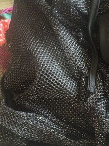 Sparkly Black Mesh Gown