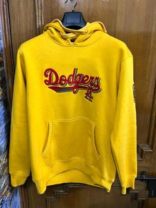 NIKE LA DODGERS MUSTARD YELLOW HOODIE L(40)