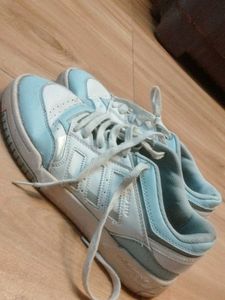 Adidas White &amp; Blue Sneakers