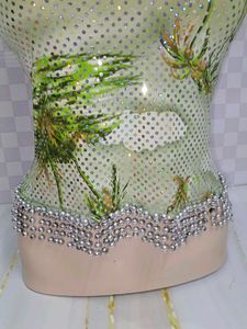 (700)Vintage Tropical Print Tank Top