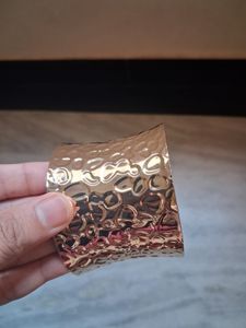 Gold Textured Cuff Bracelet