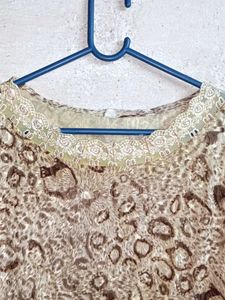 Elegant Sheer Leopard Print Top