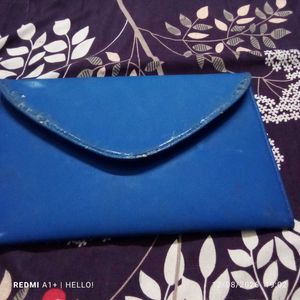 Bright Blue Envelope Clutch