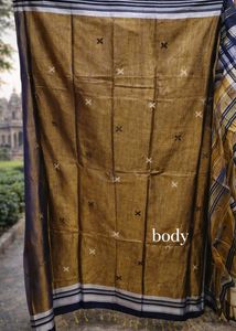 Elegant Gold &amp; Blue Saree