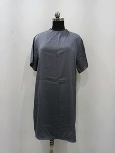 h&mChic Grey Shift Dsatin dress