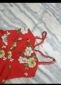 🍂🍁Red Floral Sundress