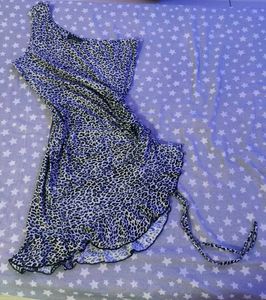 Leopard Print One Shoulder Dress