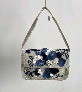Embellished Floral Crossbody Bag