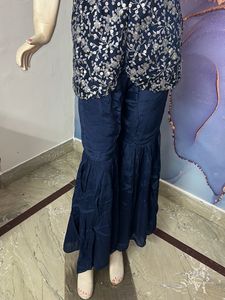 Blue Sharara Suit