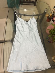 Satin Slip Dress with Slit