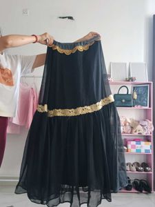 Black Ethnic Skirt And Blouse