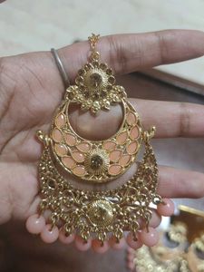 Earrings with Maang Tikka Set