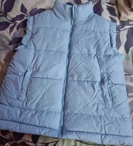 Light Blue Puffer Vest winter jacket 695